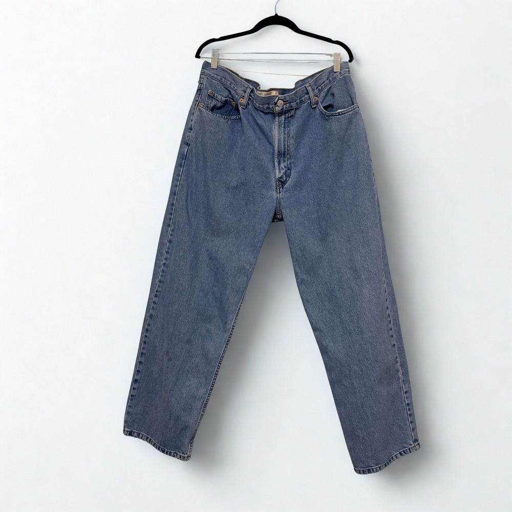 Levis 550 Relaxed Jeans Mens 40x29 Medium Wash Blue Denim Tapered Leg 550-0216